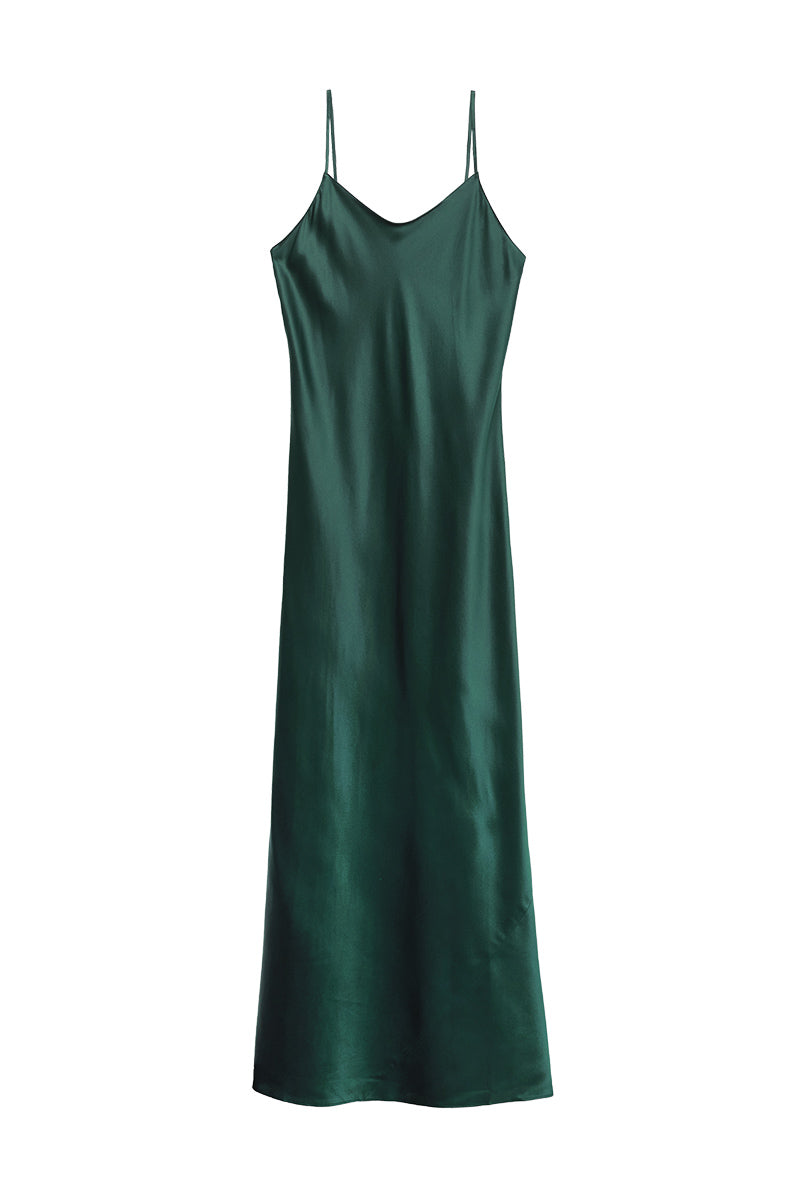 Madison Slip Dress Dark Matcha – Jemma Sands