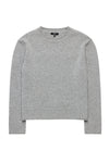 Anderson Cashmere Boxy Boyfriend Crew Athletic Gray