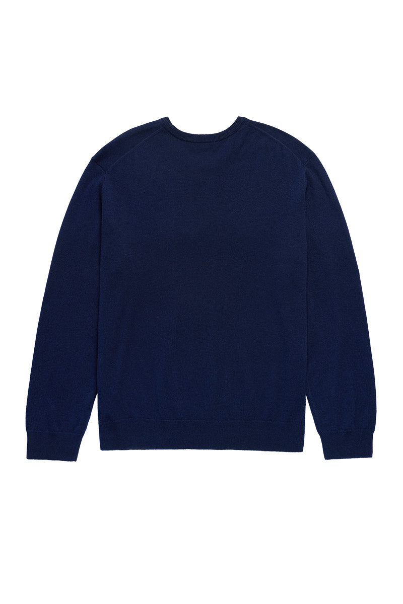 Burns Cashmere Men's Crew Midnight