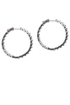 Canon White Rhodium Eternity Hoops