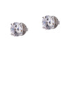 Highland White Rhodium Halo Studs