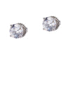 Highland Grande White Rhodium Halo Studs
