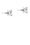 Highland Grande White Rhodium Halo Studs