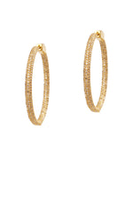 Hudson Grande Diamond Hoops Gold