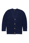 Rogers Cashmere Boyfriend Cardigan Midnight