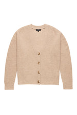 Ryder Cashmere Cropped Cardigan Oat