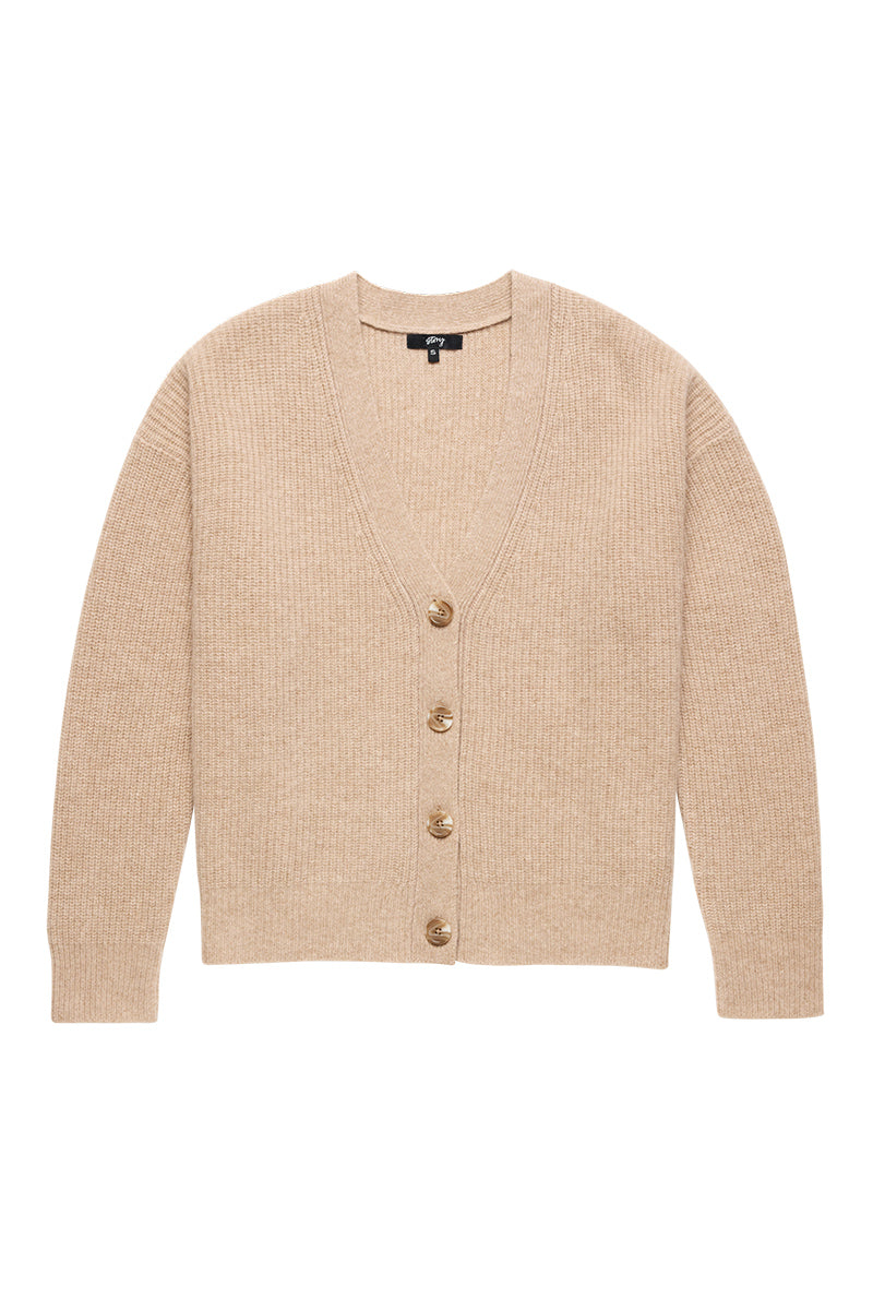 Ryder Cashmere Cropped Cardigan Oat