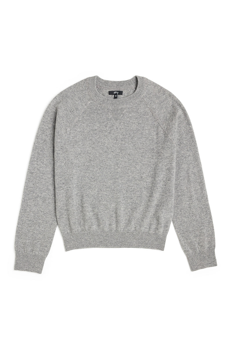 University Cashmere Sweatshirt Athletic Gray