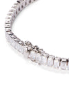 Selma White Rhodium Bezel Emerald Tennis Bracelet