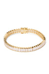 Selma Gold Bezel Emerald Tennis Bracelet