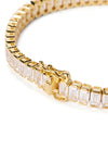 Selma Gold Bezel Emerald Tennis Bracelet