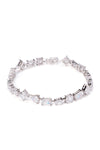Carmen White Rhodium Multi Shaped Tennis Bracelet