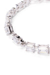 Carmen White Rhodium Multi Shaped Tennis Bracelet
