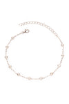Alden White Rhodium Bezel Chain Bracelet