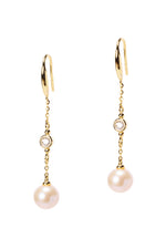 Carson Linear Pearl Drop Gold