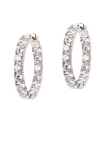 Melrose Grande White Rhodium Hoops