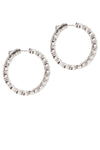 Melrose Grande White Rhodium Hoops