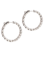 Melrose Grande White Rhodium Hoops