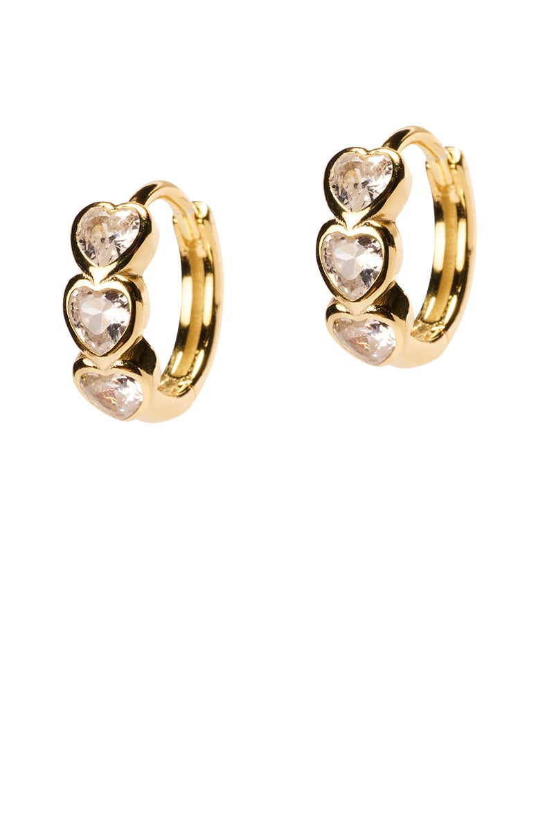 Melrose Deco Heart Mini Hoops