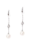 Carson Linear Pearl Drop Rhodium