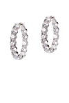 Melrose White Rhodium Hoops