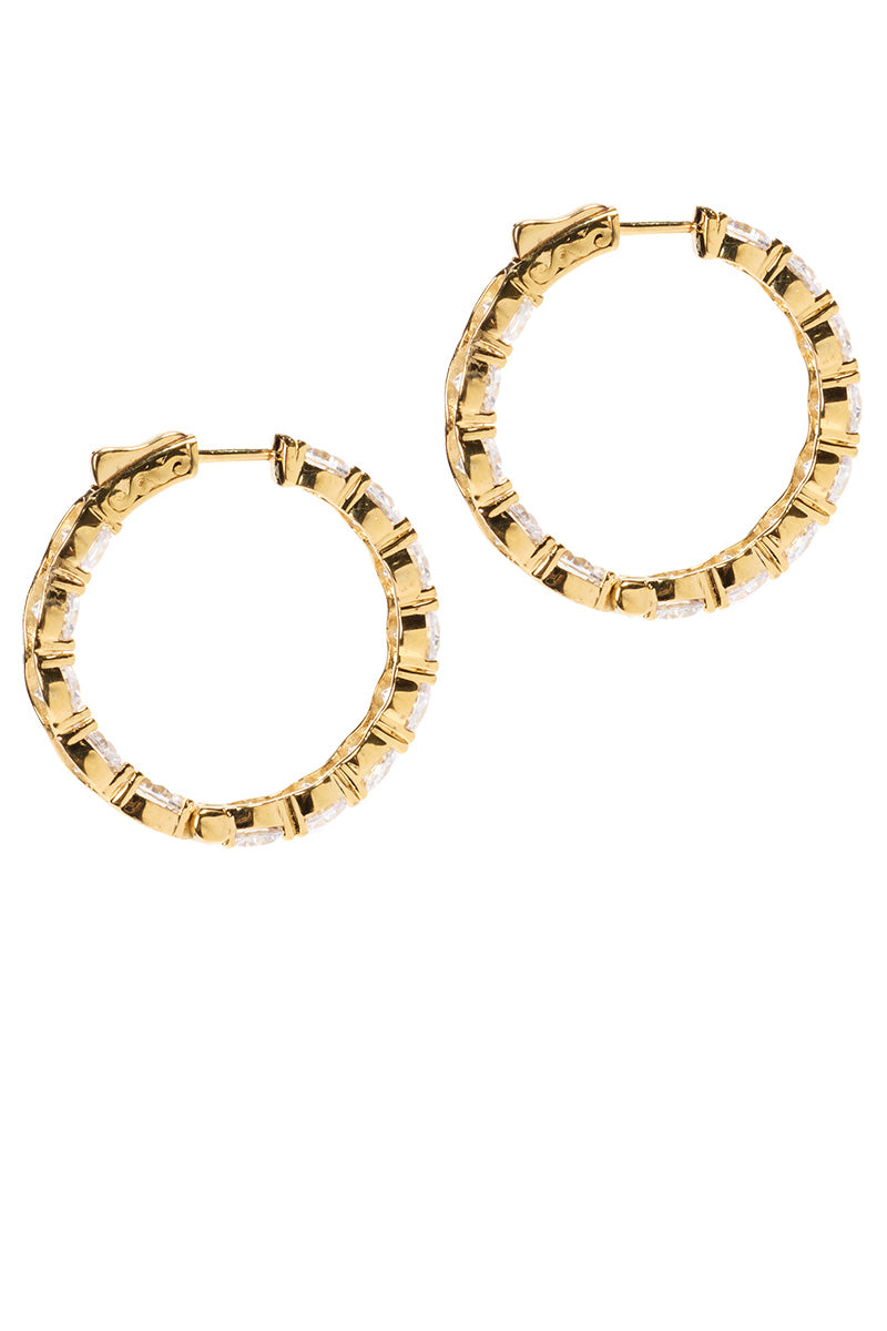 Melrose Grande Gold Hoops