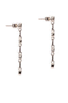 Barrie White Rhodium Love Link Earrings