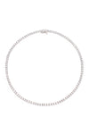 Melrose White Rhodium Tennis Necklace