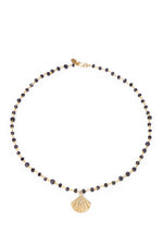 Crete Midnight Sapphire Shell Necklace