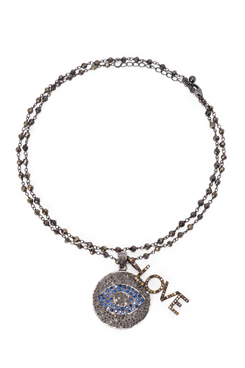 Essex Sapphire Charm Necklace