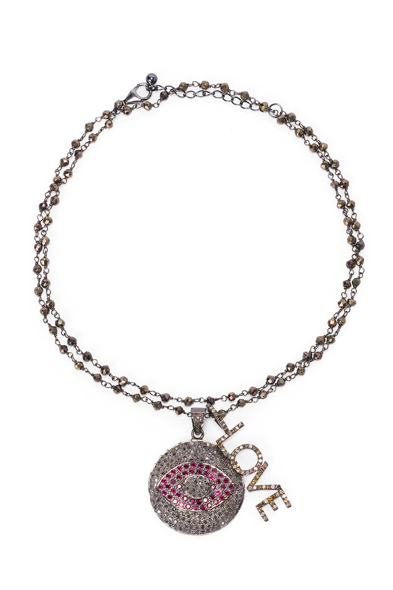 Essex Ruby Charm Necklace