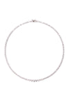 Highland Grande White Rhodium Graduated Tennis Necklace