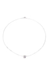 Lexington White Rhodium Solitaire Necklace