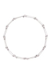 Harper Grande White Rhodium Eternity Bezel Strand Necklace