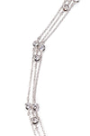 Harper Grande White Rhodium Eternity Bezel Strand Necklace