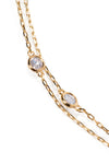 Harper Grande Gold Bezel Strand Necklace