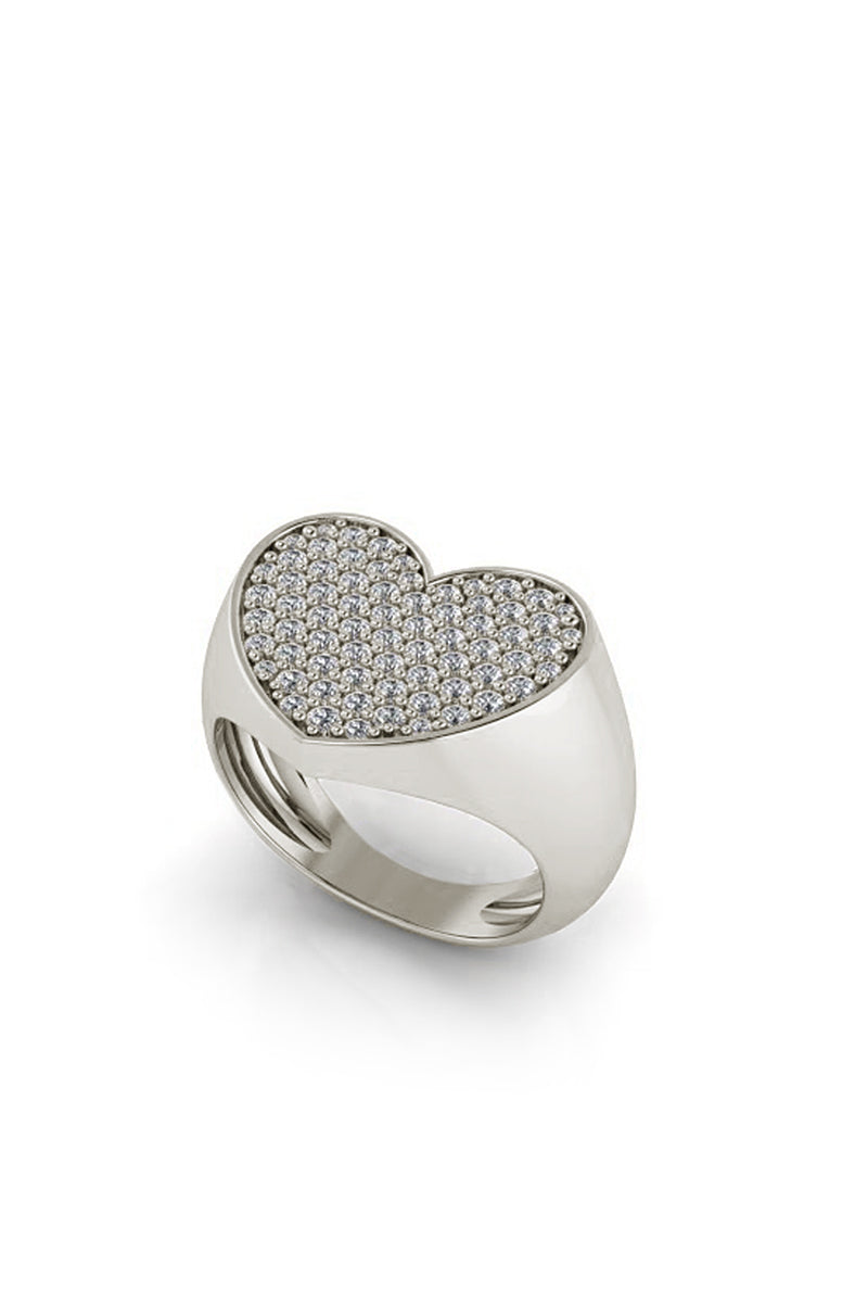 Delancey Diamond White Gold Heart